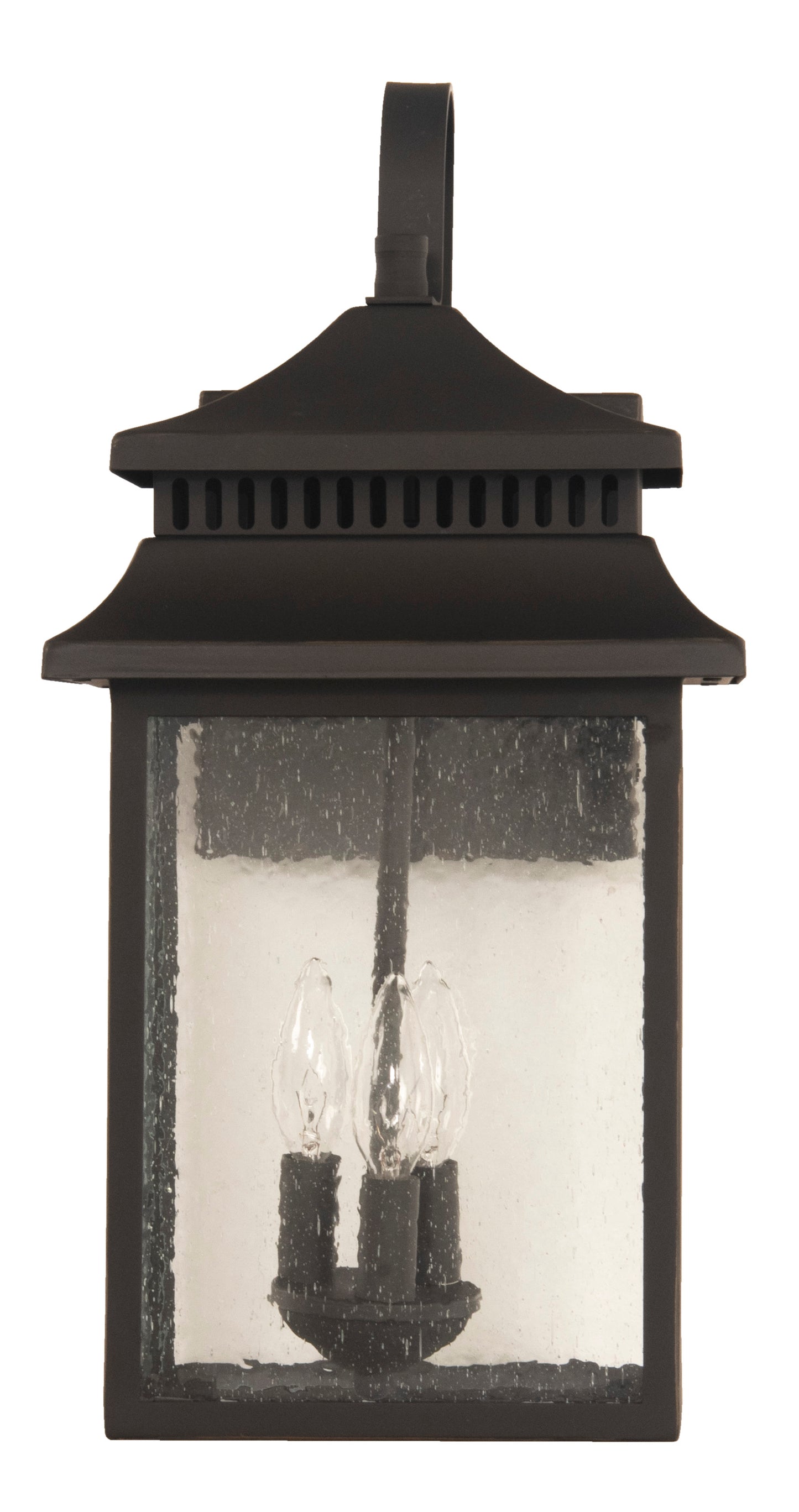 ZA3124-DBG - Crossbend 3 Light 20" High Outdoor Wall Lantern - Dark Bronze Gilded