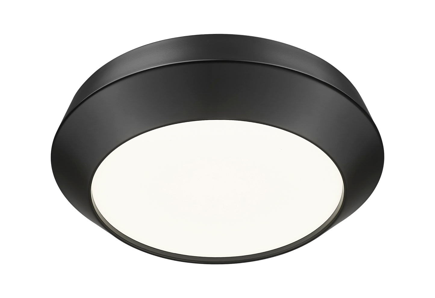 7701F12-MB-LED - Quasars 1 Light Flush 12" Mount - Matte Black
