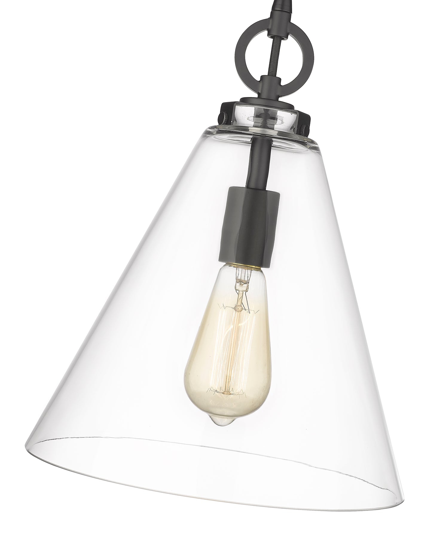 3034P11-MB - Harper 1 Light 12" Pendant - Matte Black
