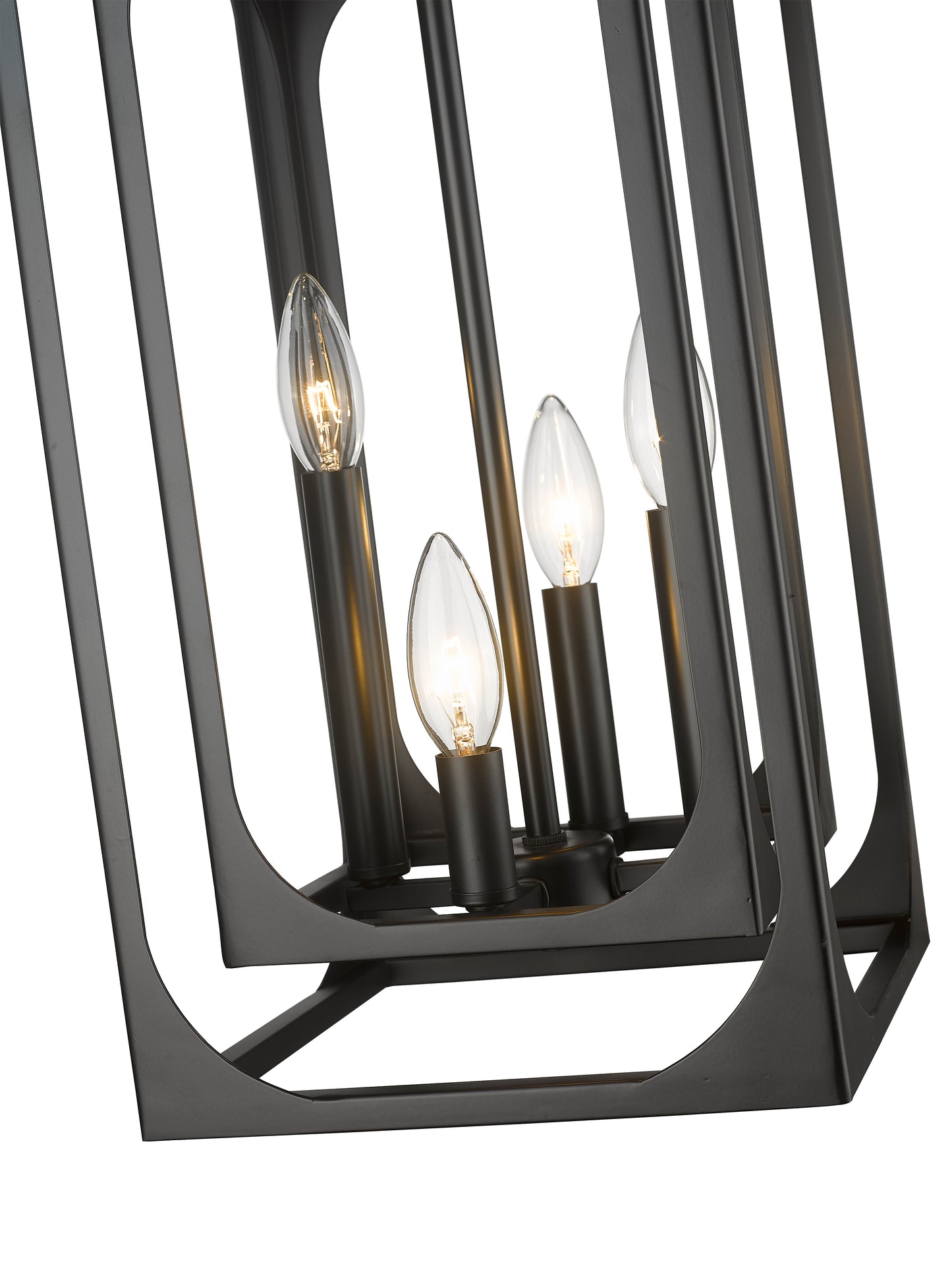 3038-4MB - Easton 4 Light 9" Chandelier - Matte Black