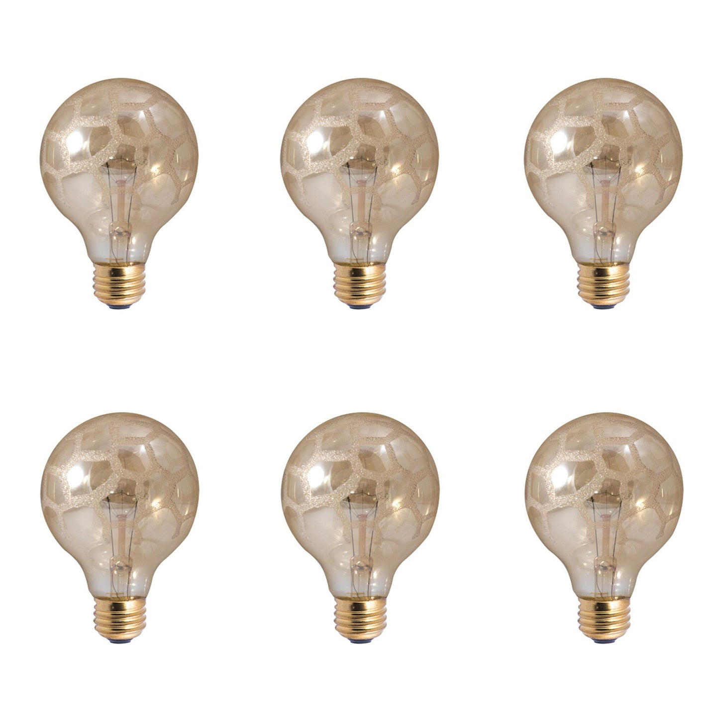 144025 - Dimmable Amber Marble G25 Incandescent Light Bulb - 40 Watt - 6 Pack