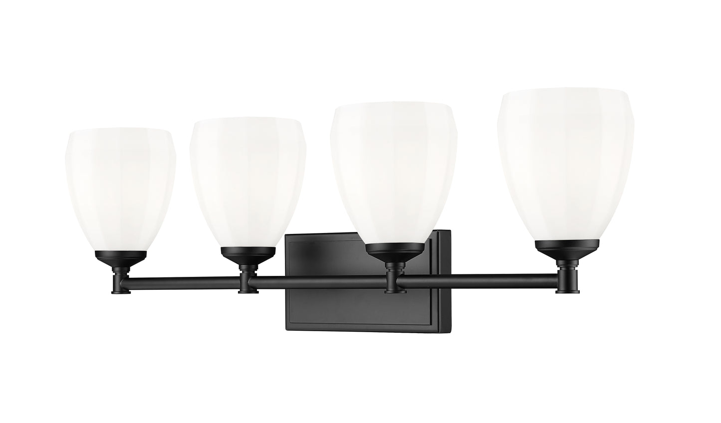 7004-4V-MB - Oren 4 Light 31" Vanity - Matte Black