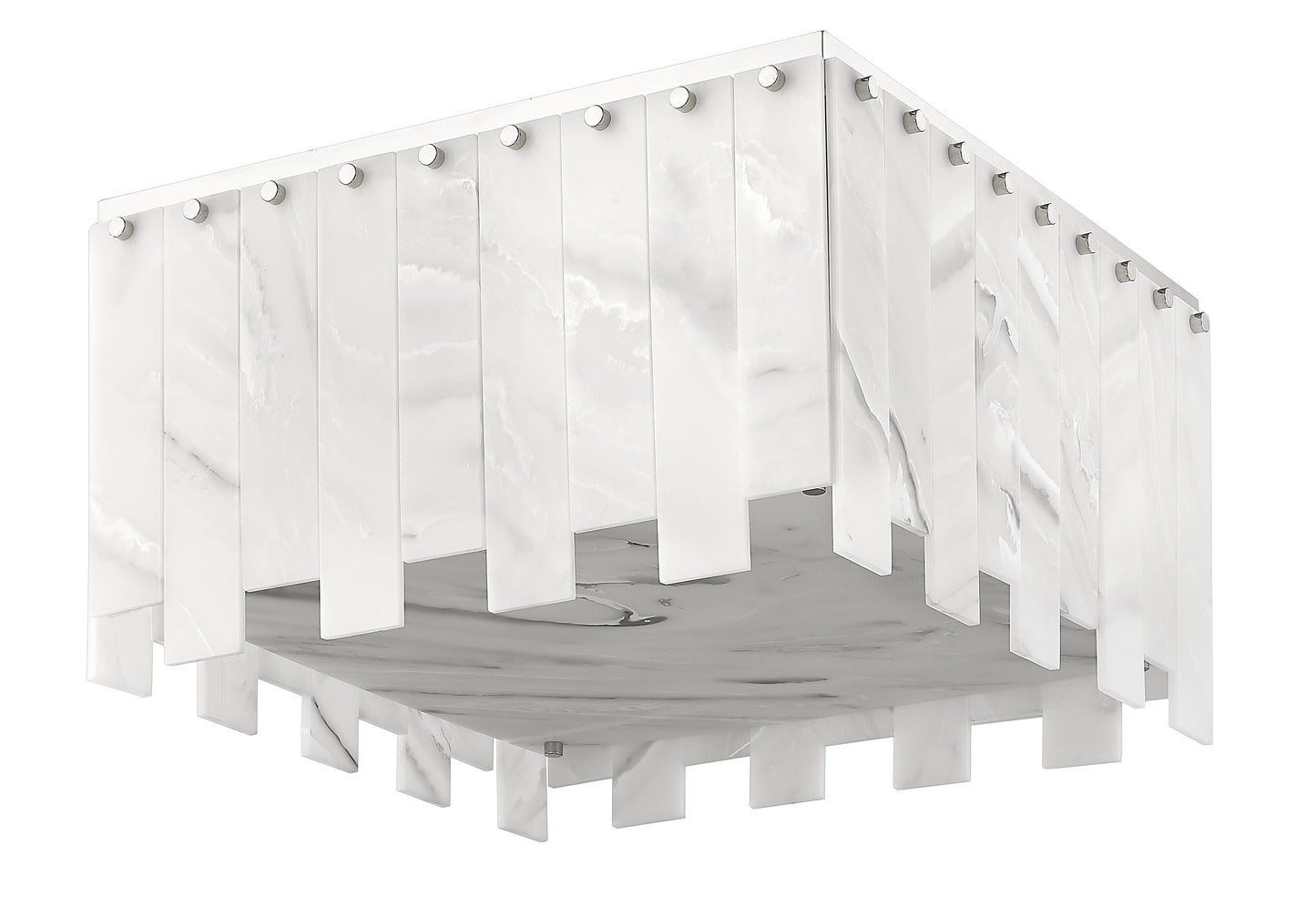 345F20-PN - Viviana 9 Light Flush 20" Mount - Polished Nickel
