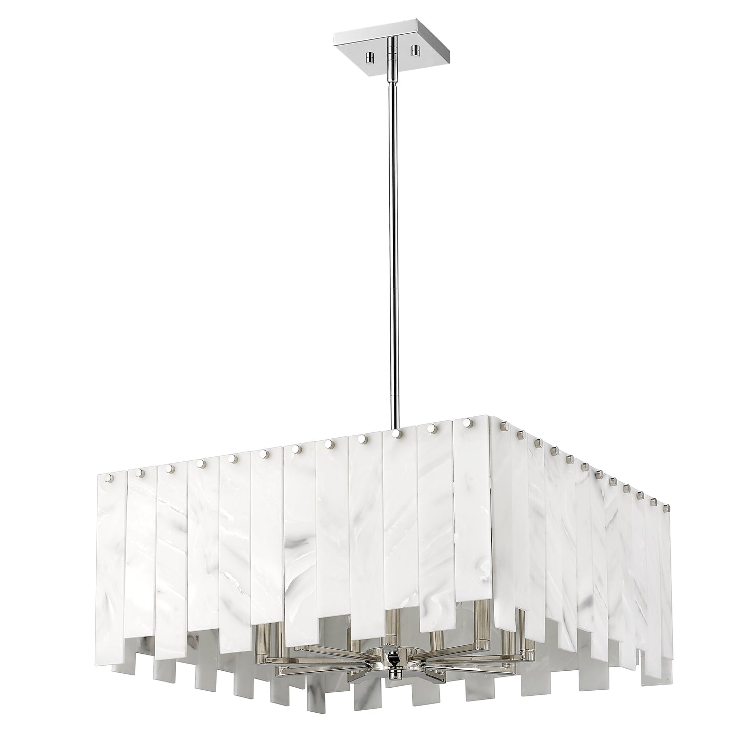 345P26-PN - Viviana 8 Light 26" Chandelier - Polished Nickel