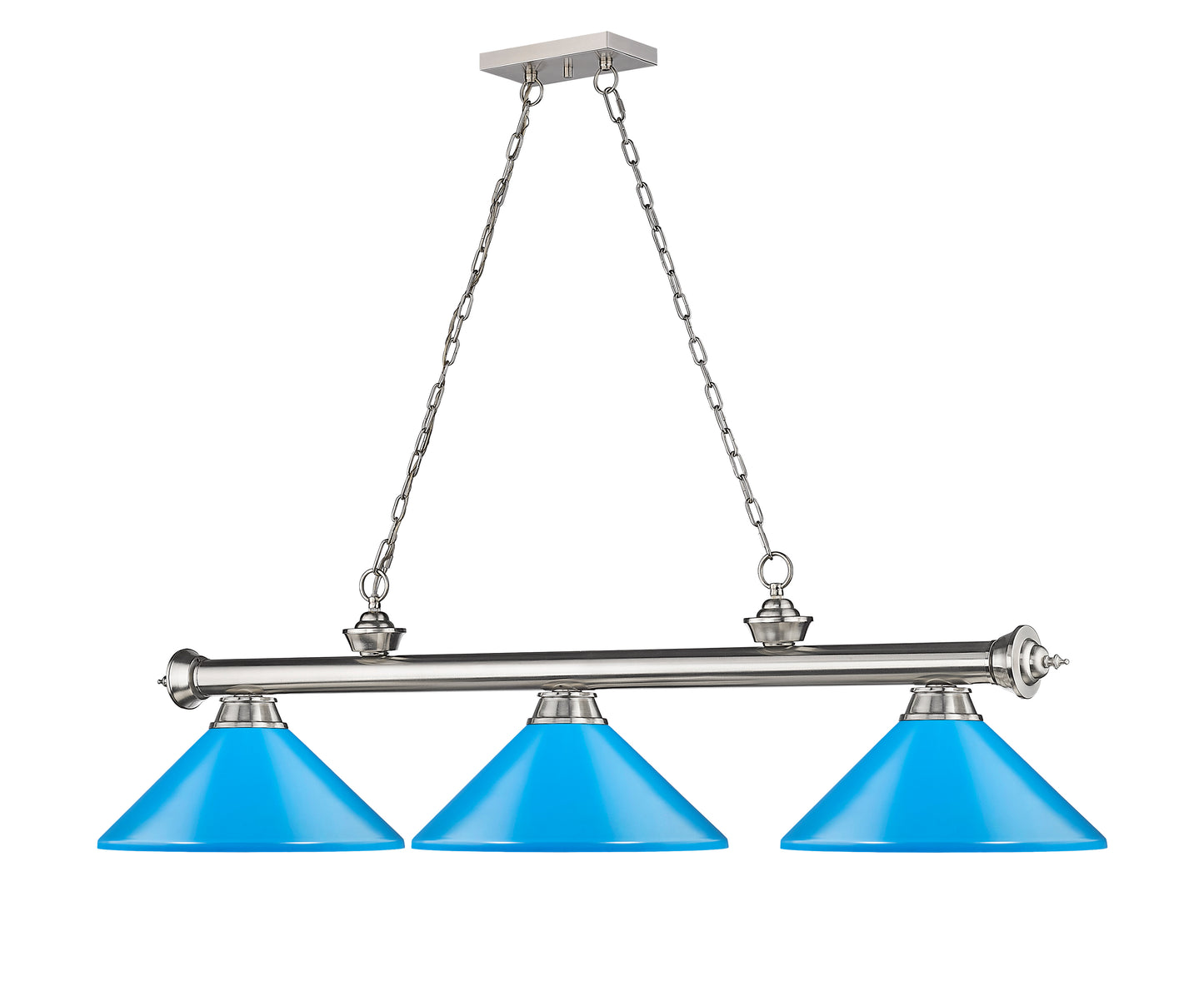 2306-3BN-MEB - Cordon 3 Light 58" Billiard - Brushed Nickel