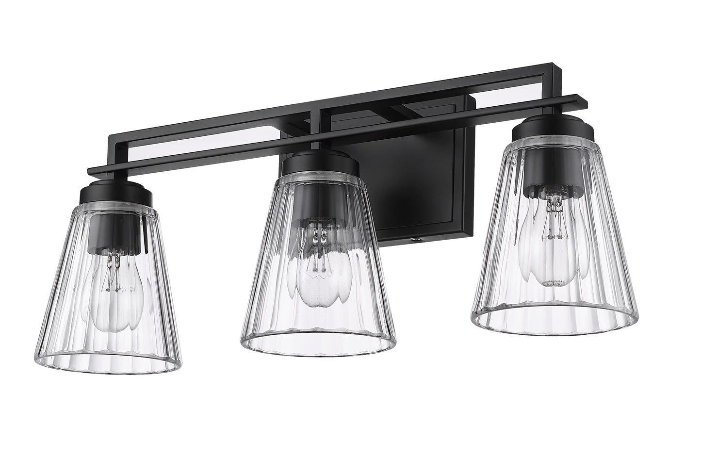 823-3V-MB - Lyna 3 Light 22" Vanity - Matte Black