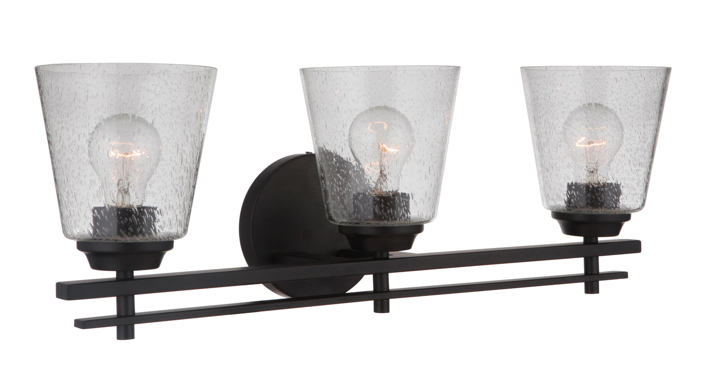 19624FB3 - Drake 3 Light 24" Wide Vanity Light - Flat Black