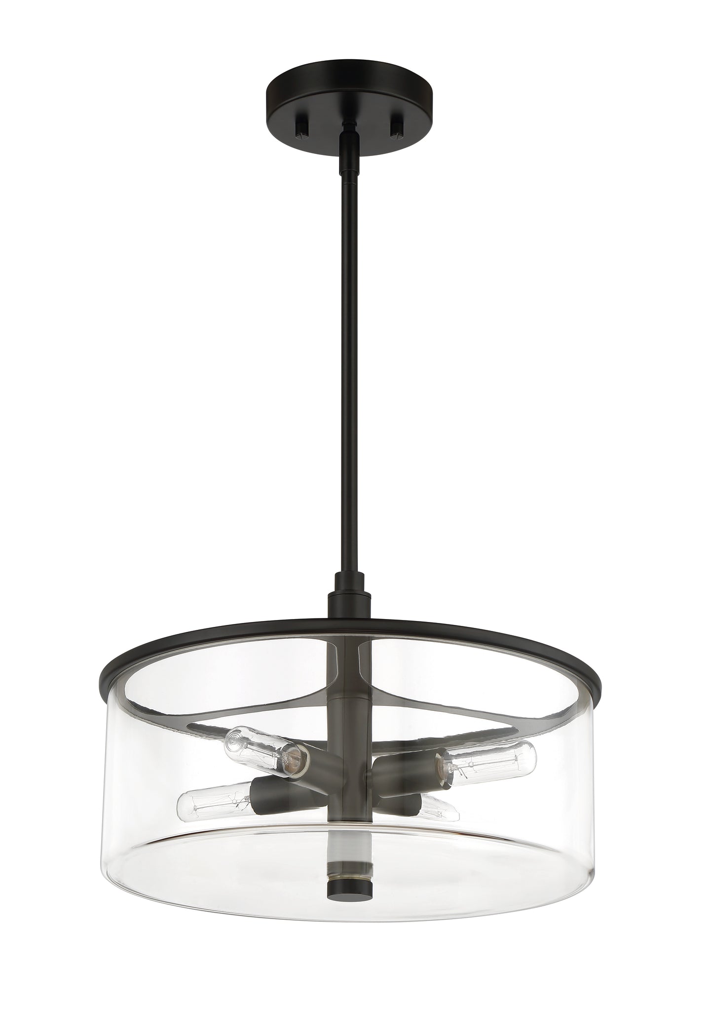 55694-FB - Hailie 4 Light 14.13" Wide Pendant - Flat Black