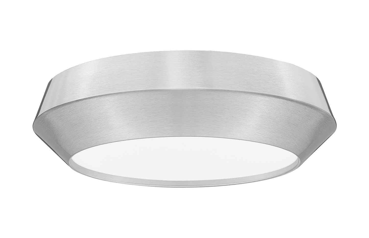 7701F12-BN-LED - Quasars 1 Light Flush 12" Mount - Brushed Nickel
