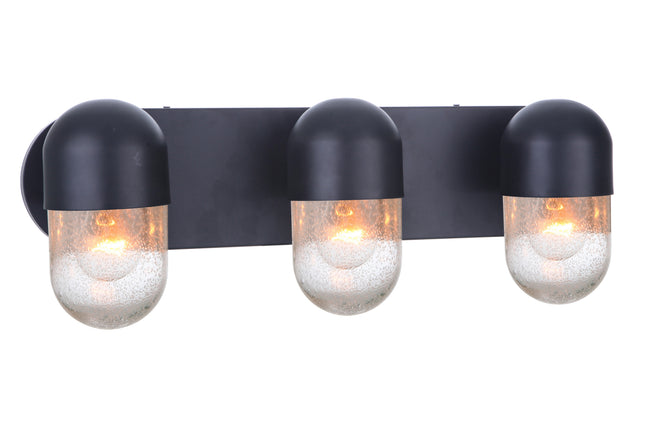 55003-FB - Pill 3 Light 22" Wide Vanity Light - Flat Black