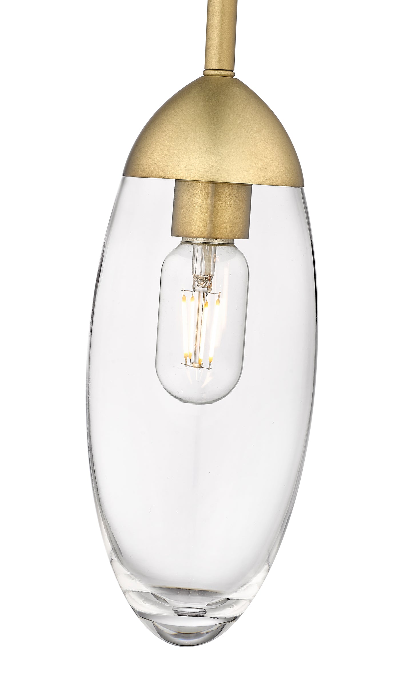 651P-ROD-RB - Arden 1 Light 4" Pendant - Rubbed Brass