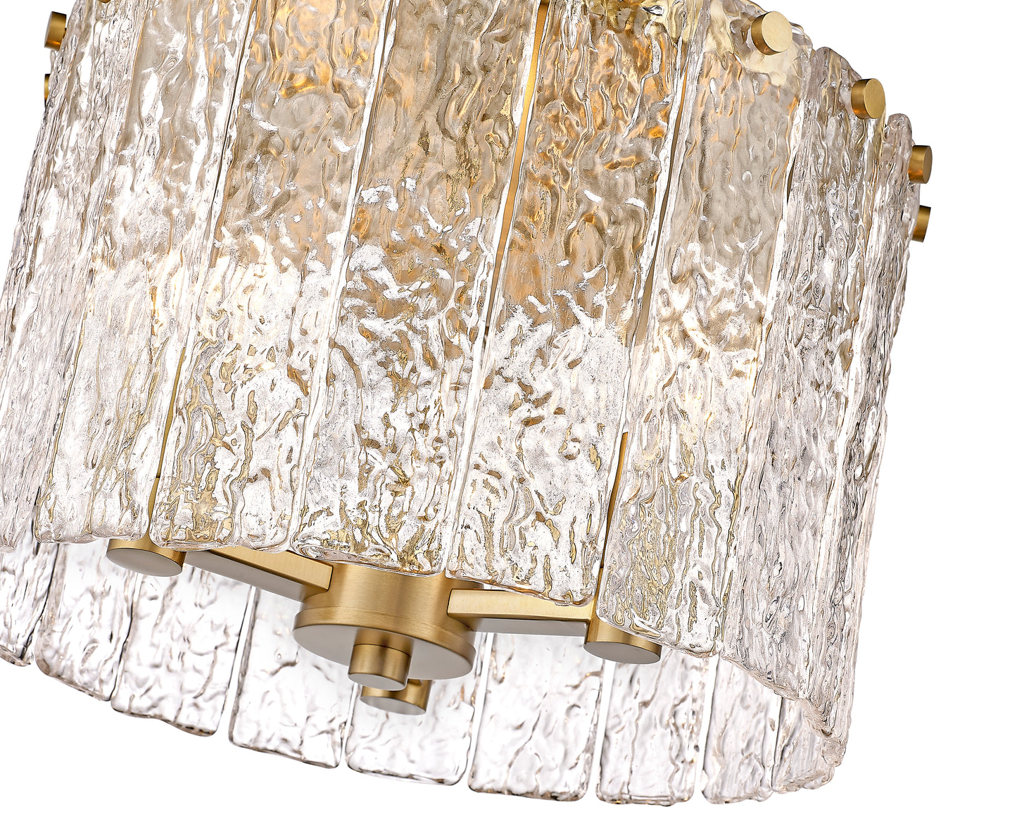1943F12-MGLD - Glacier 3 Light Flush 12" Mount - Modern Gold