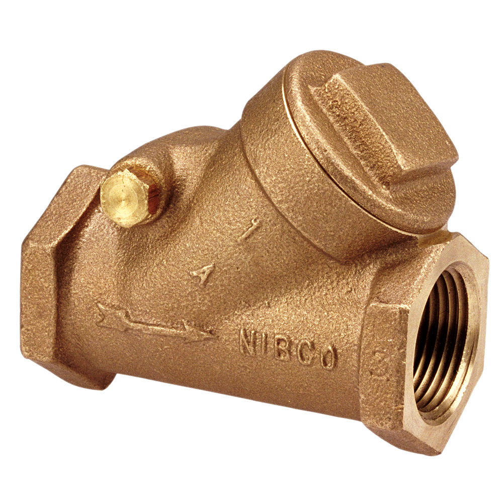 NL7400B - T-413-Y - Bronze Swing Check Valve - PTFE Seat - Threaded - 1-1/4"