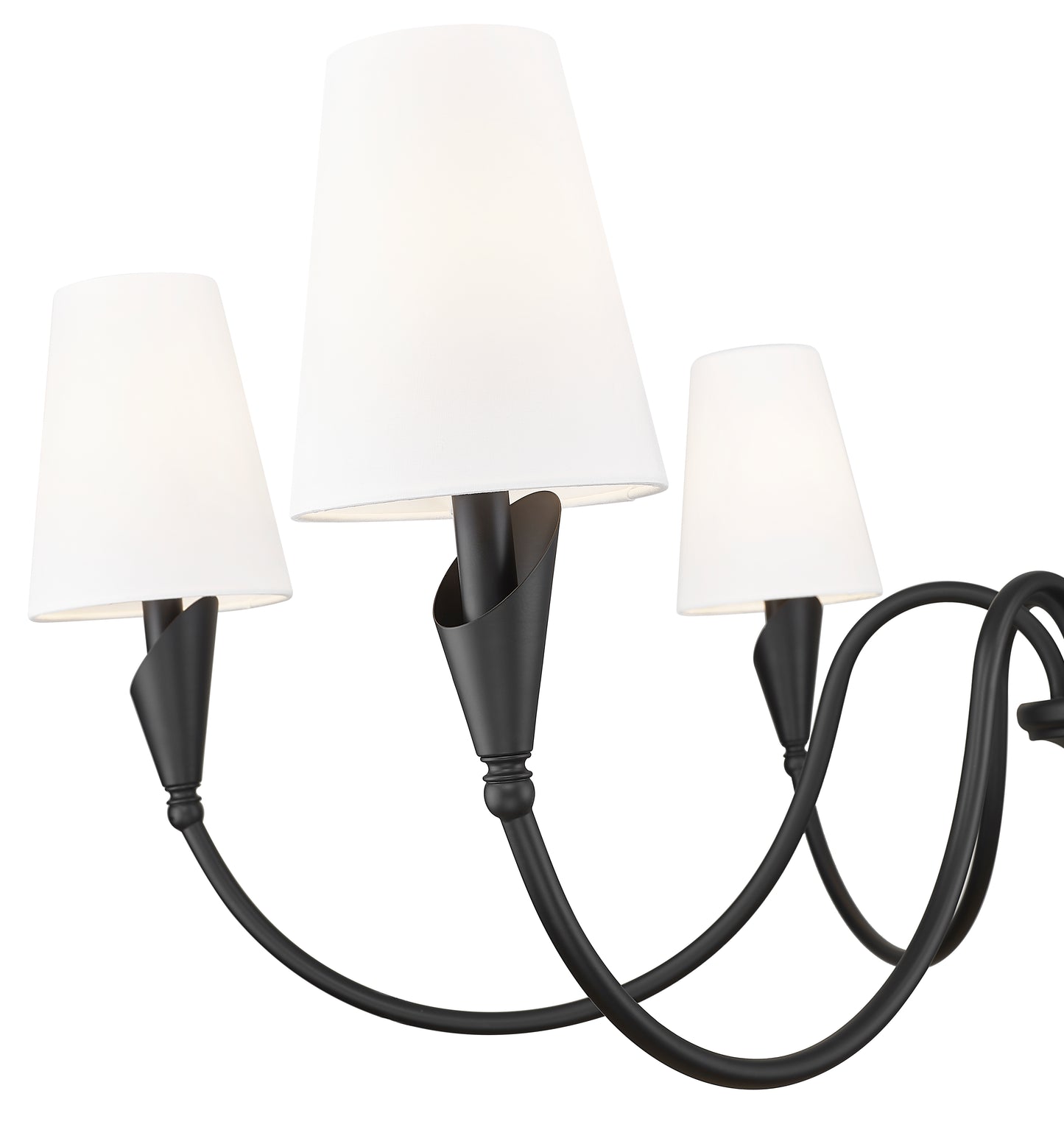 4014-46MB - Claudelle 6 Light 46" Chandelier - Matte Black