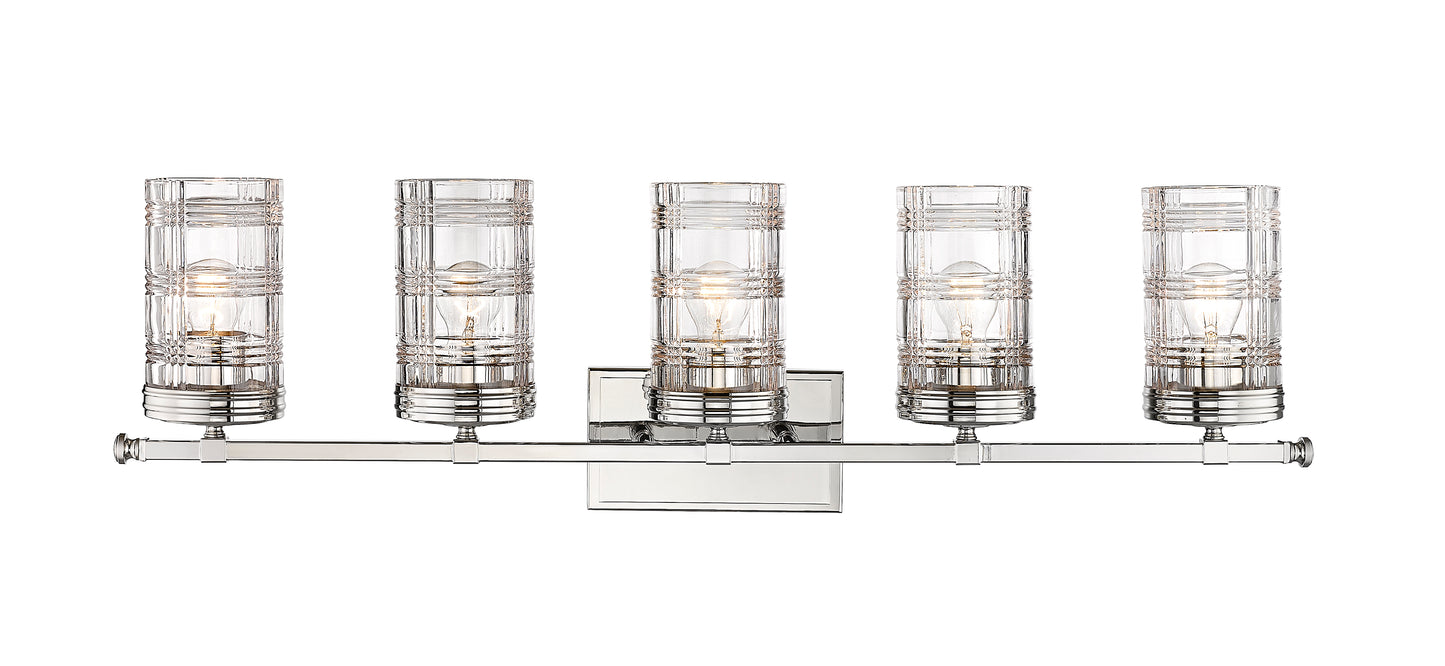 344-5V-PN - Archer 5 Light 38" Vanity - Polished Nickel