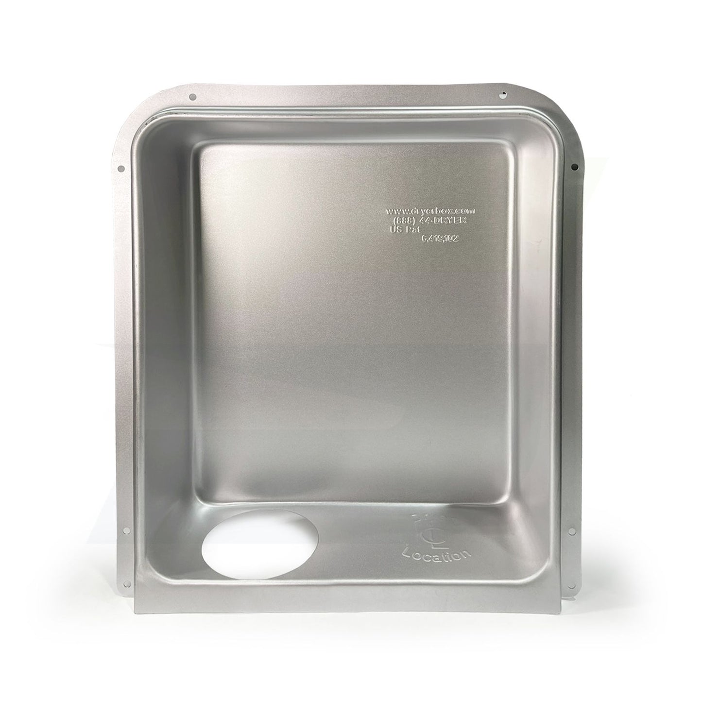 Dryerbox DB-3D - 14" x 16" In-Wall Dryer Exhaust Receptacle, Downward Exhaust, 2x4 Walls