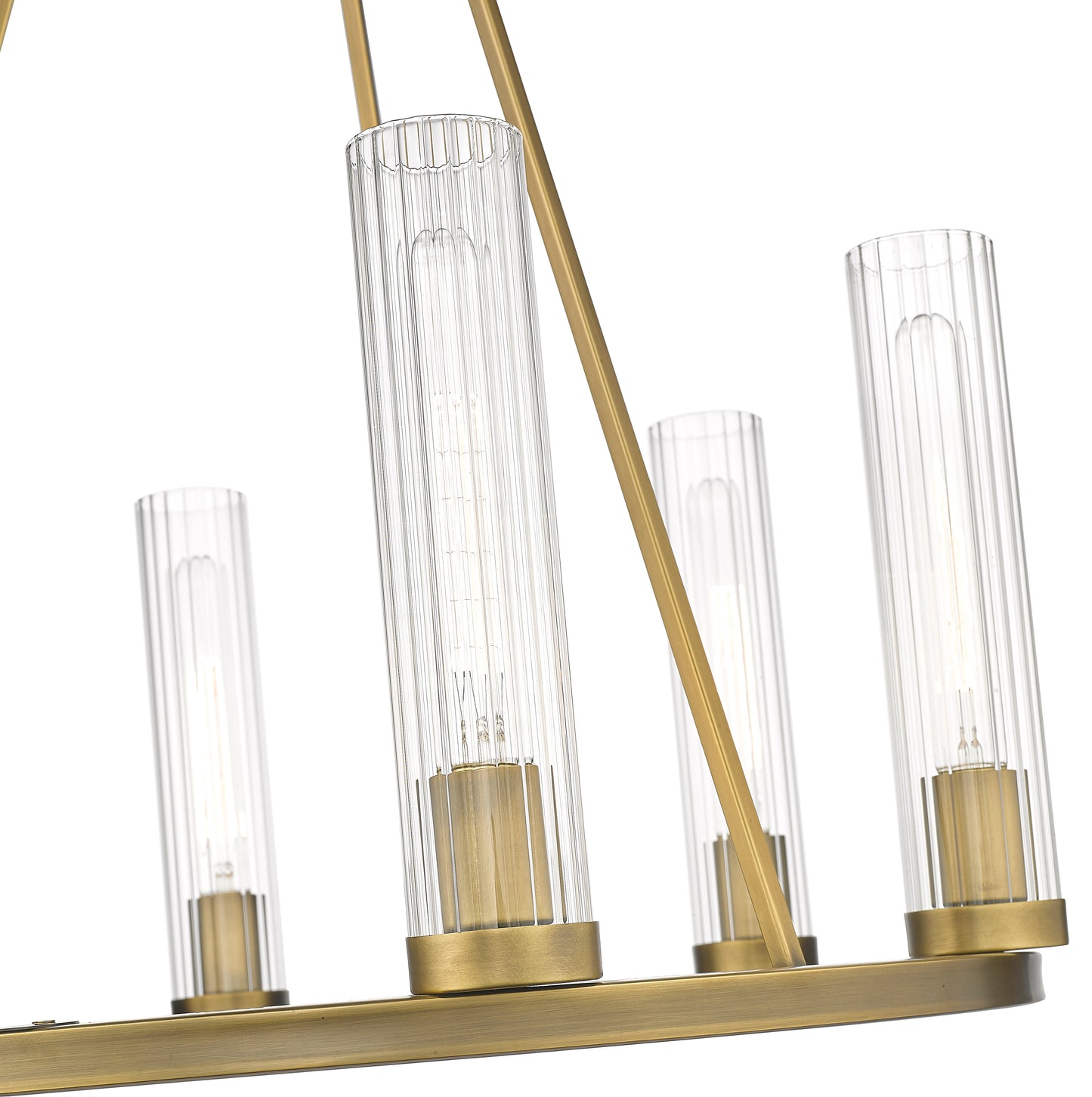 3031-6RB - Beau 6 Light 26" Chandelier - Rubbed Brass