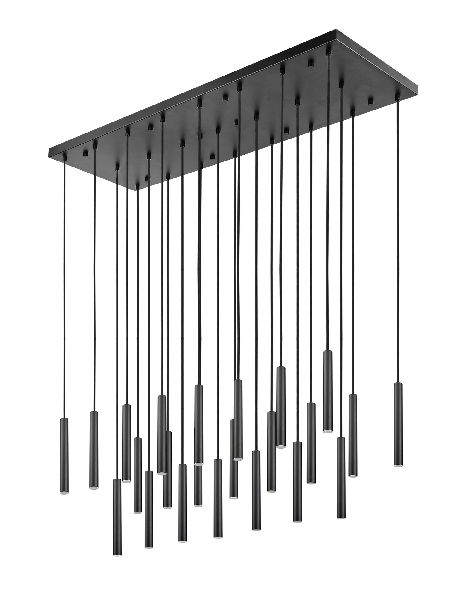 919MP12-23L-MB-LED - Forest 23 Light Linear 54" Chandelier - Matte Black