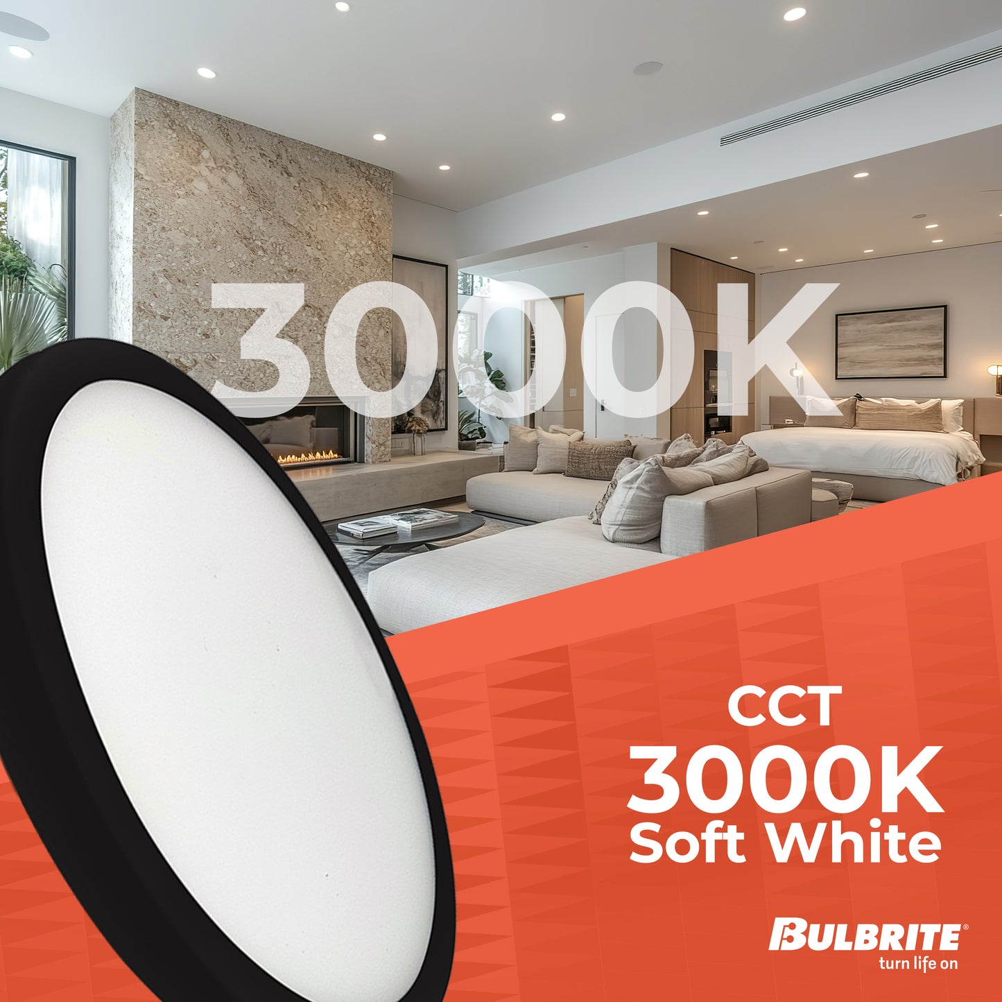 773605 - 7" Flush Mount LED Ceiling Light - 10.3 Watt - 3000K - Black