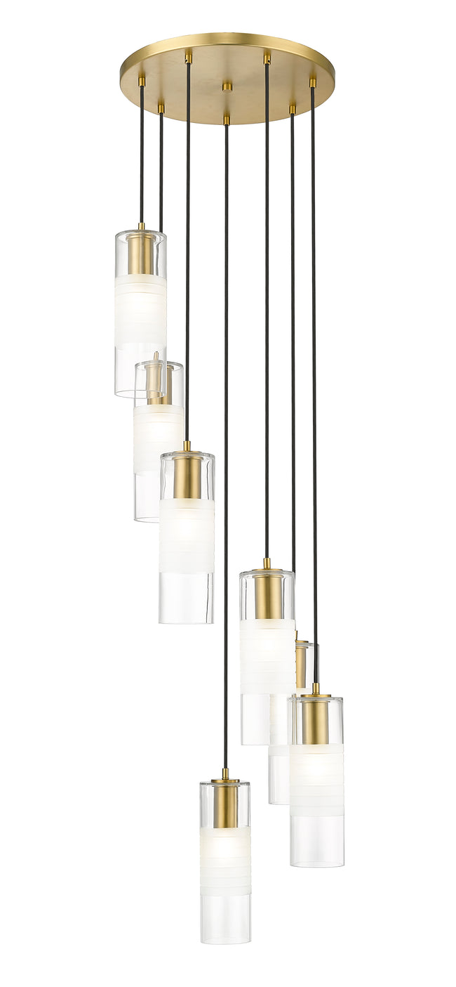 824P-7R-MGLD - Alton 7 Light 18" Chandelier - Modern Gold