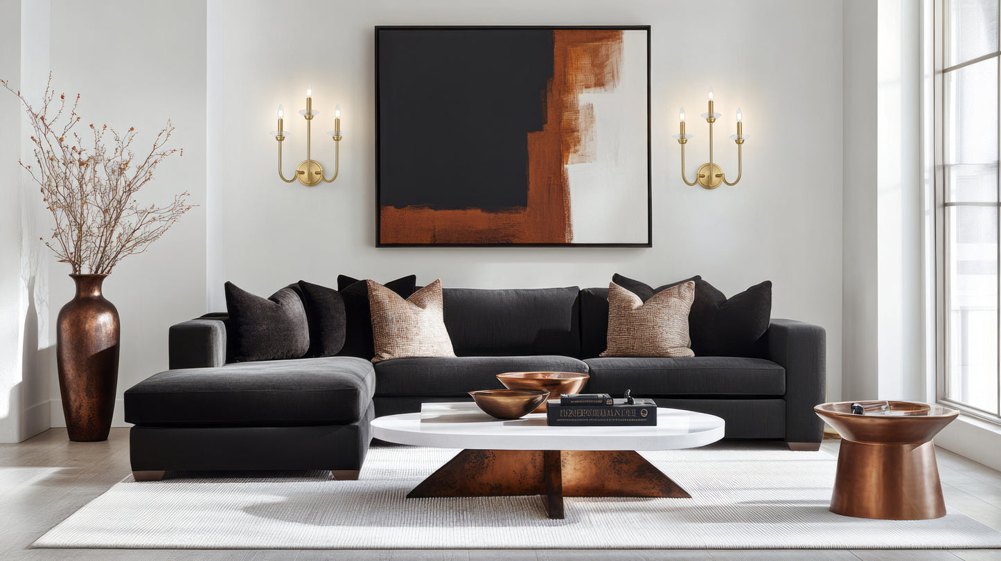 352-3S-MGLD - Allistair 3 Light Wall 16" Sconce - Modern Gold