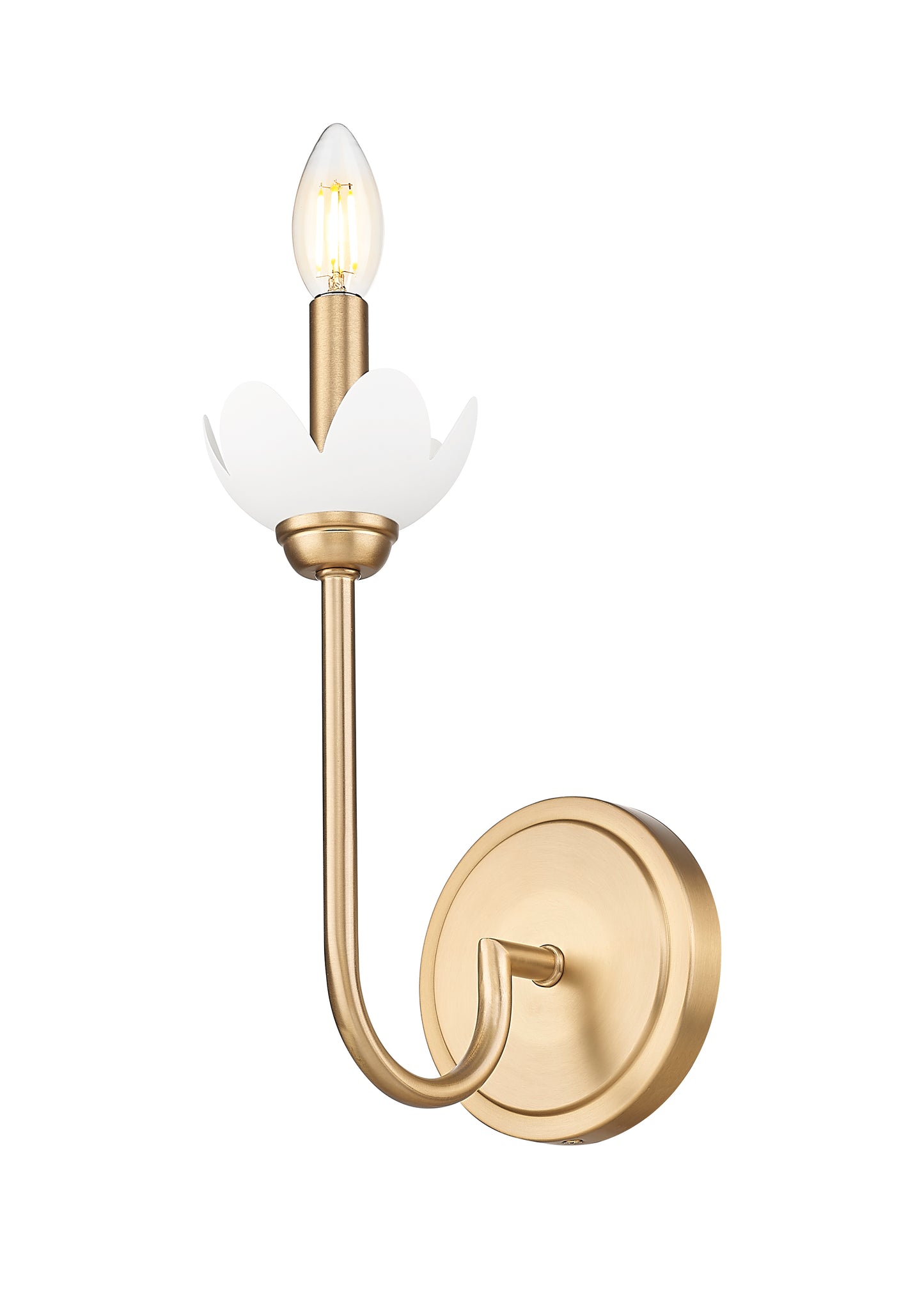 352-1S-MGLD - Allistair 1 Light Wall 12" Sconce - Modern Gold