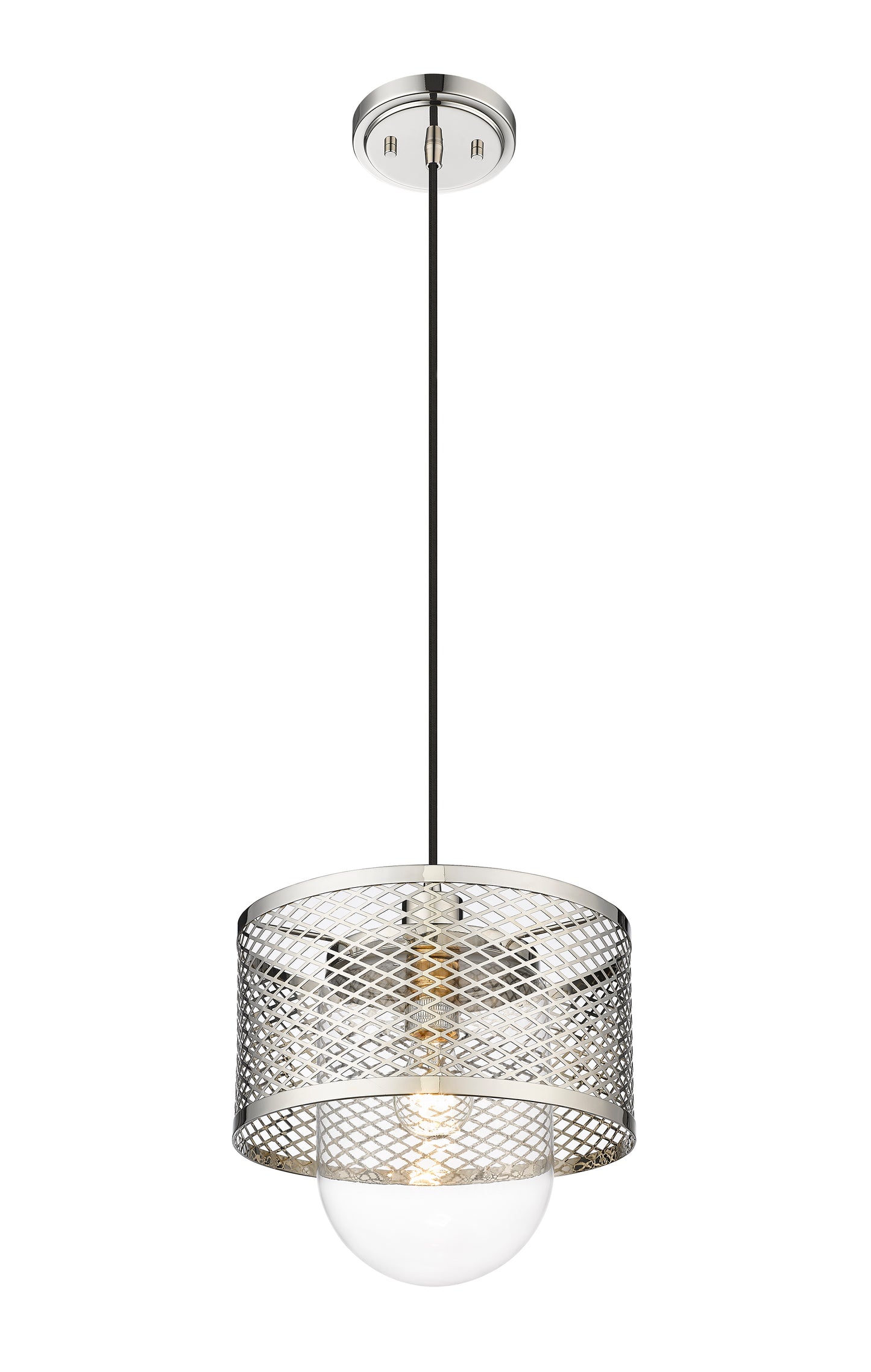 3037P11-PN - Kipton 1 Light 11" Pendant - Polished Nickel