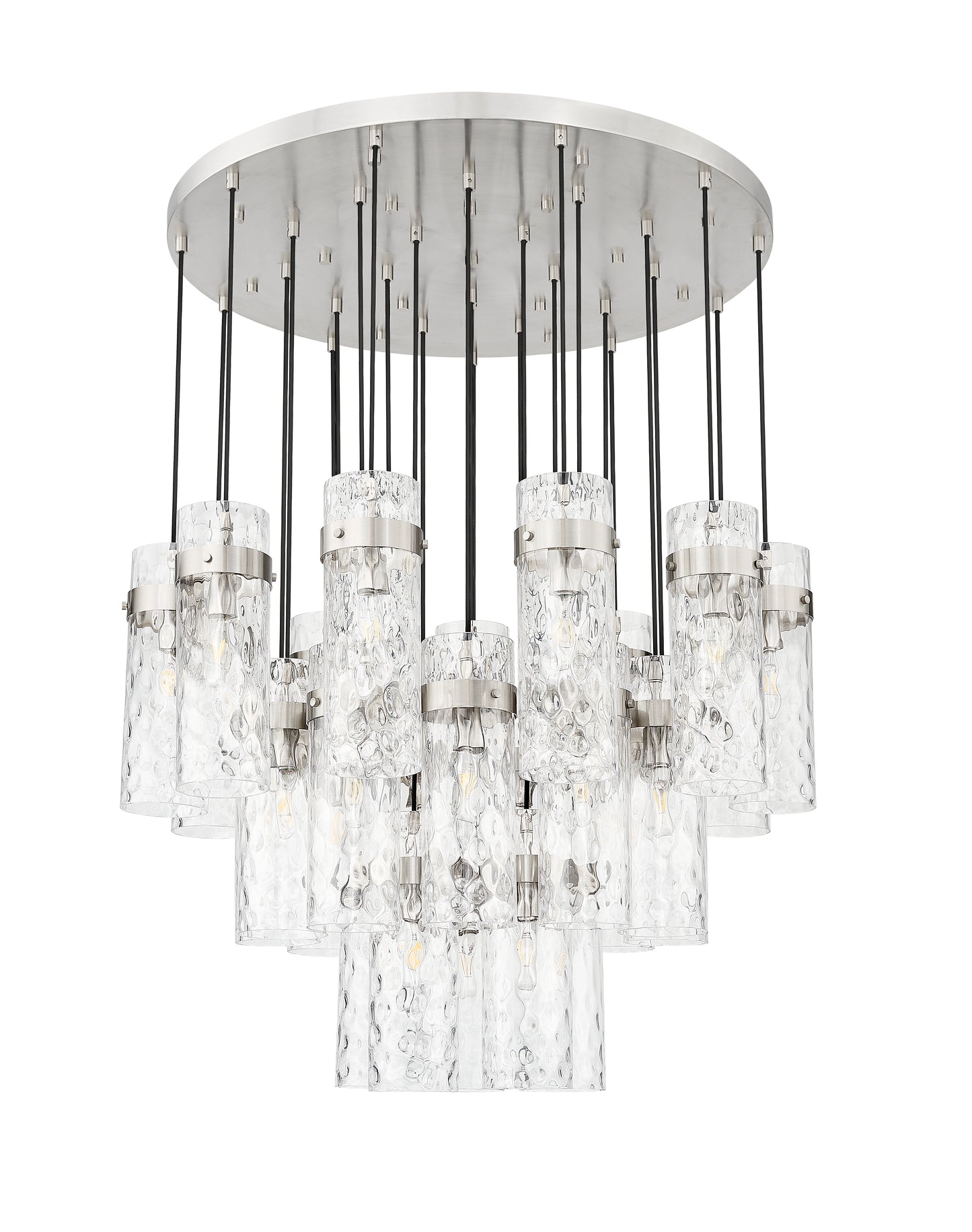 7002P5-27R-BN - Fontaine 27 Light 40" Chandelier - Brushed Nickel
