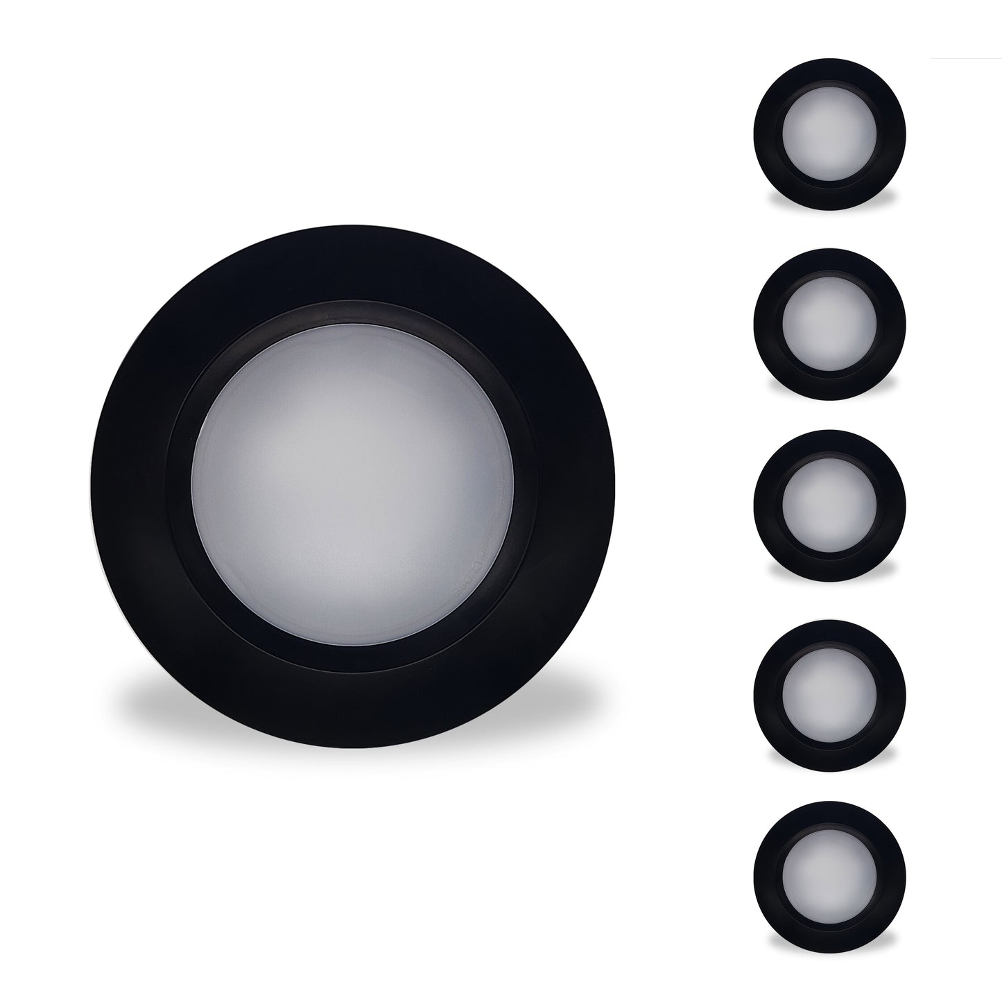 773275 - 6 Watt LED 7" Disc, 3000K, 1100 Lumens, Black Finish - 6 Pack