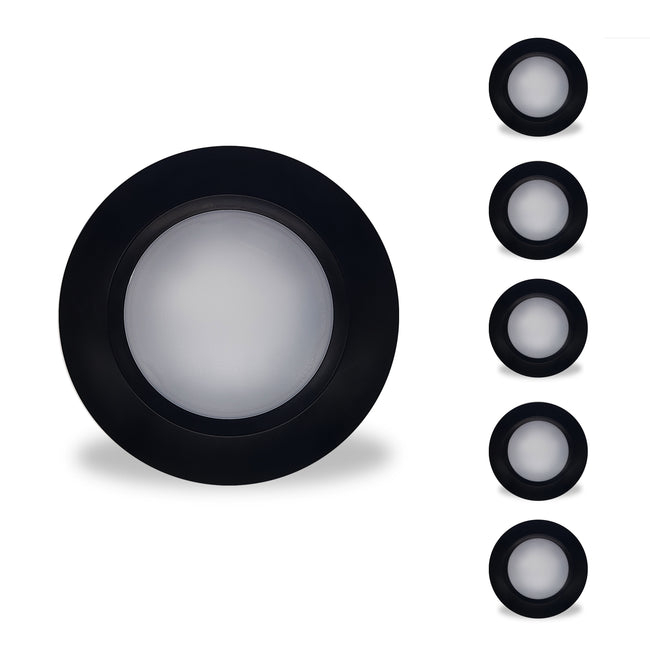 773275 - 6 Watt LED 7" Disc, 3000K, 1100 Lumens, Black Finish - 6 Pack