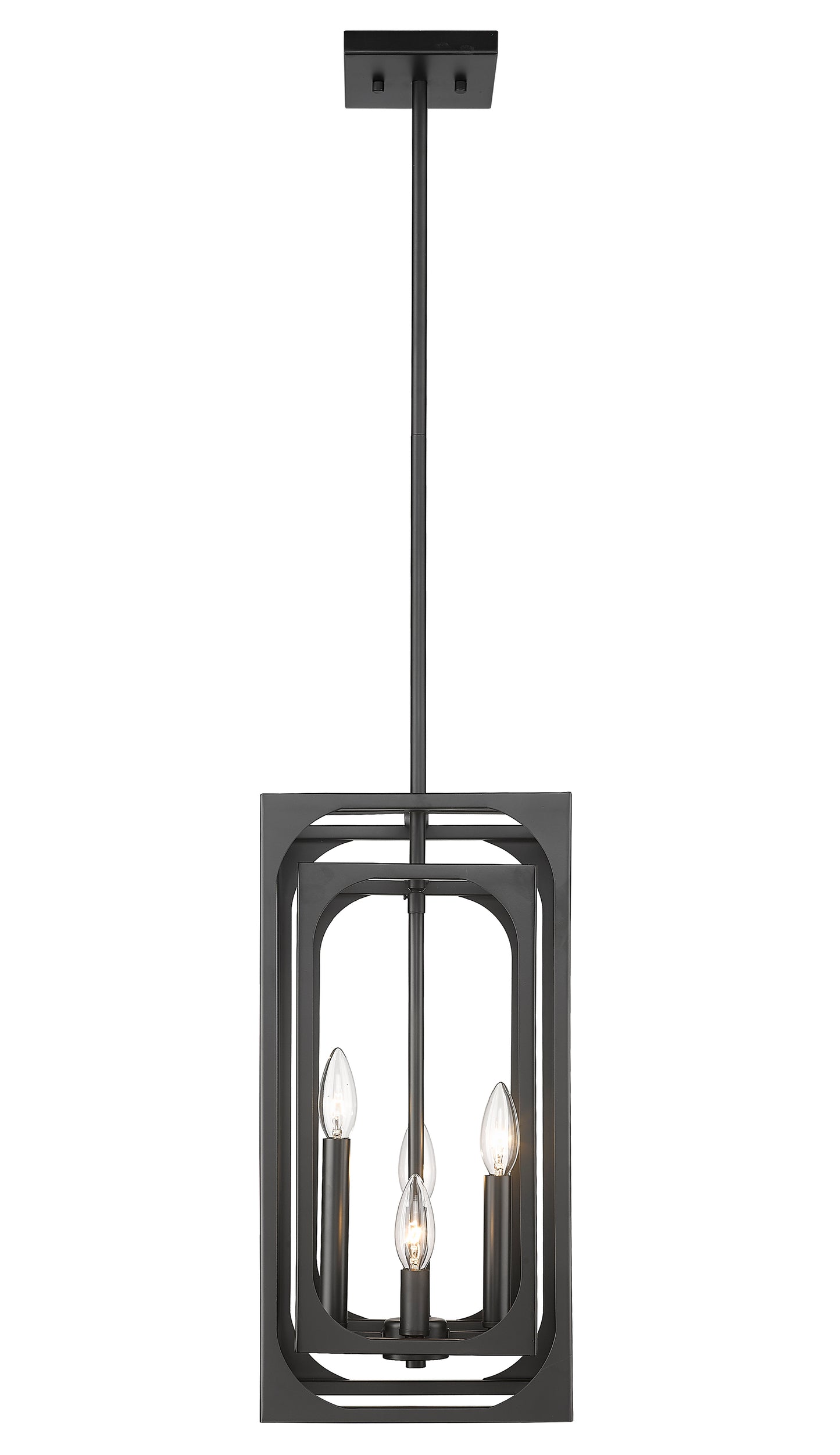3038-4MB - Easton 4 Light 9" Chandelier - Matte Black