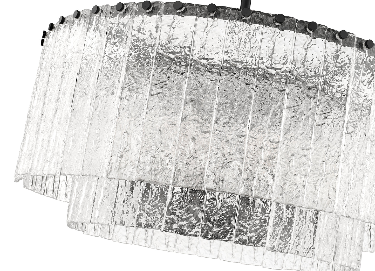 1943P26-2-MB - Glacier 10 Light 28" Pendant - Matte Black