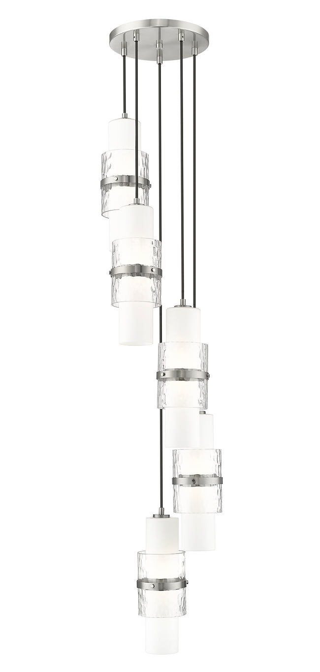 1946P-5R-BN - Cayden 5 Light 12" Chandelier - Brushed Nickel