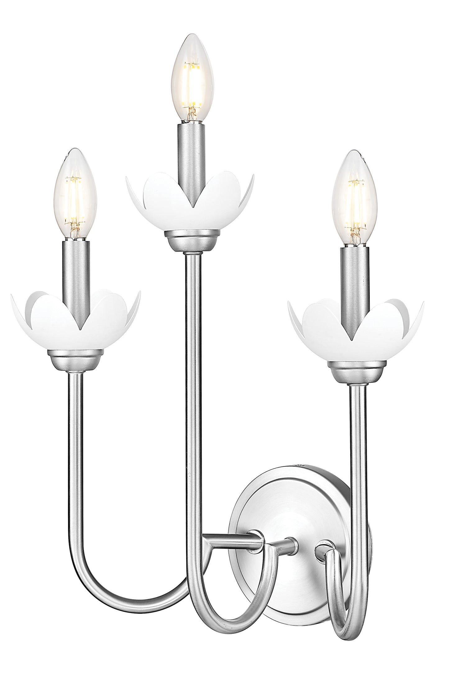 352-3S-BN - Allistair 3 Light Wall 16" Sconce - Brushed Nickel