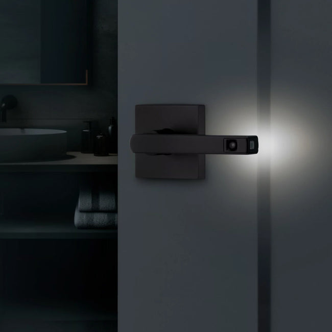 Halifax Passage LED Lever w/Square Rosette - Matte Black