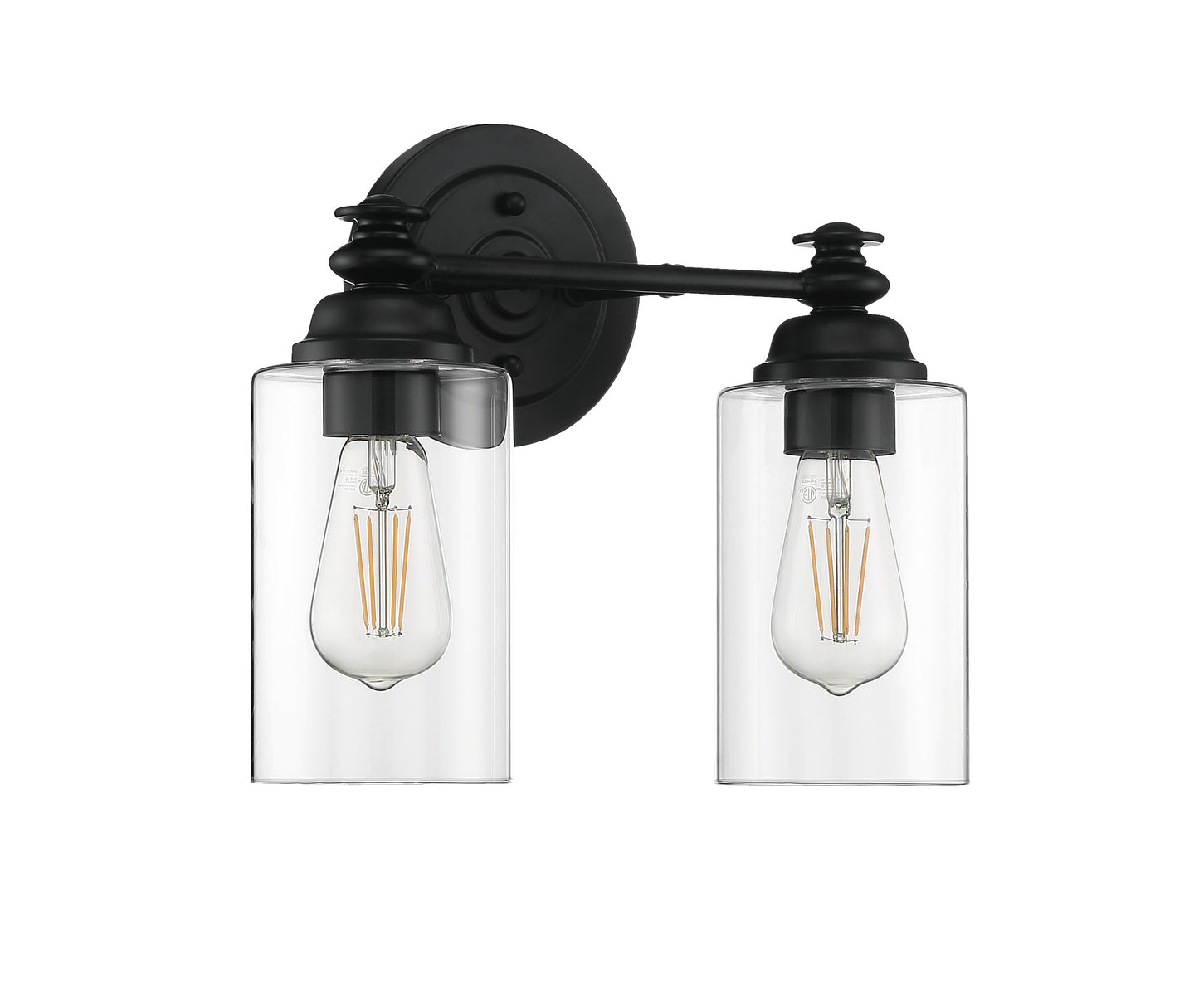 49802-FB-C - Dardyn 2 Light 13.38" Wide Vanity Light - Flat Black