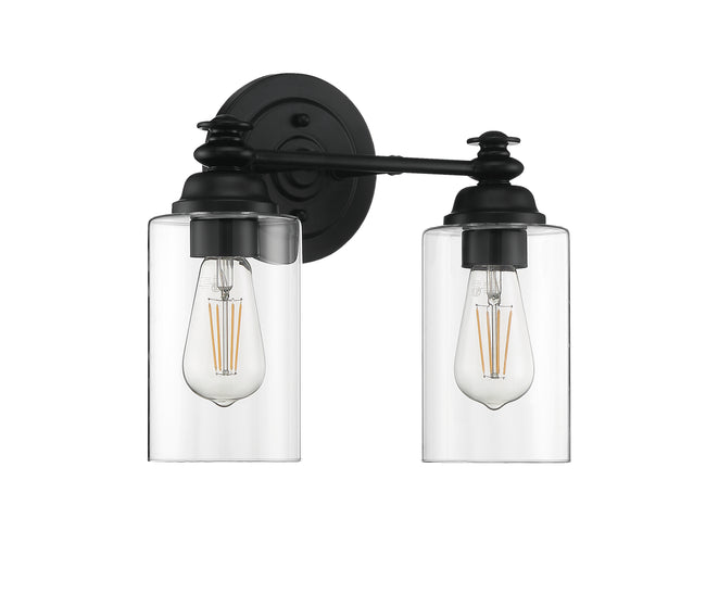 49802-FB-C - Dardyn 2 Light 13.38" Wide Vanity Light - Flat Black