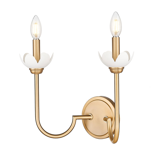 352-2S-MGLD - Allistair 2 Light Wall 12" Sconce - Modern Gold