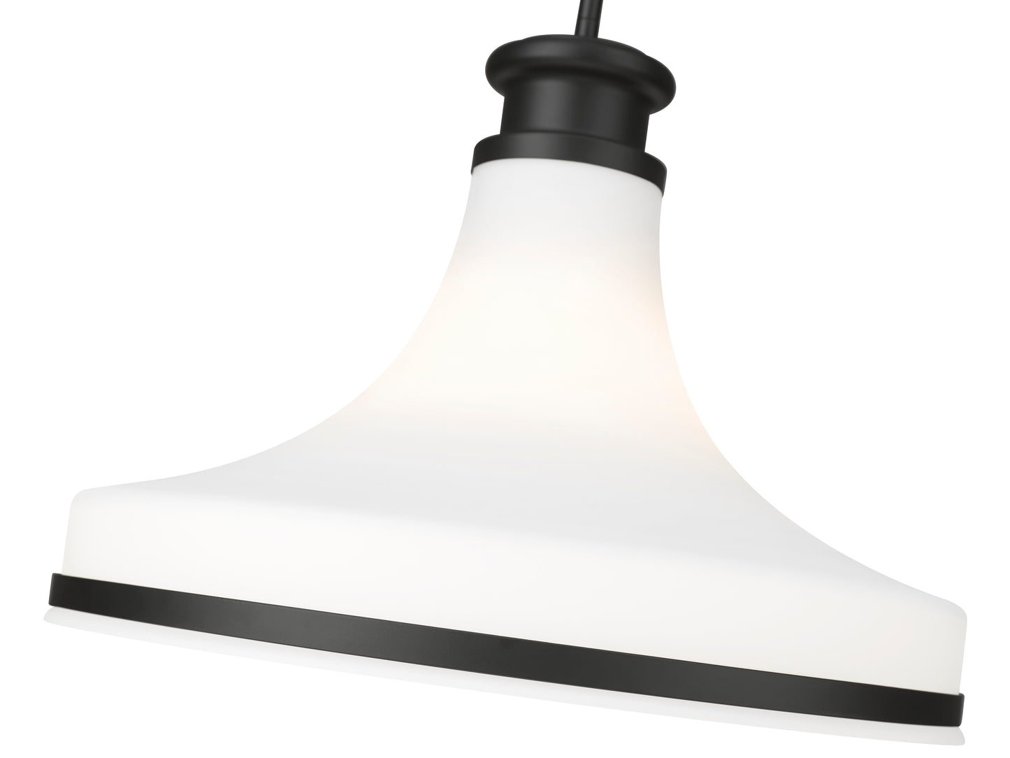 831P18-MB - Reznor 1 Light 18" Pendant - Matte Black