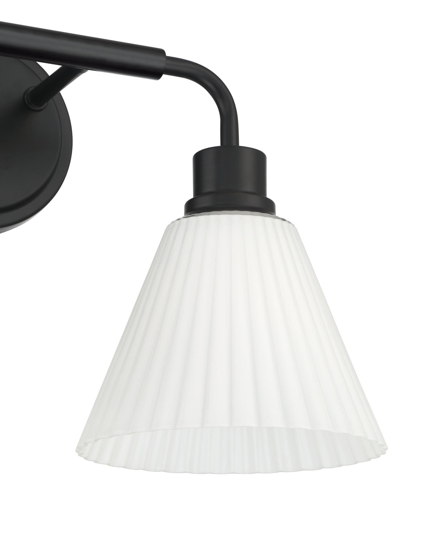62302-FB - Pleated II 2 Light 17" Wide Vanity Light - Flat Black