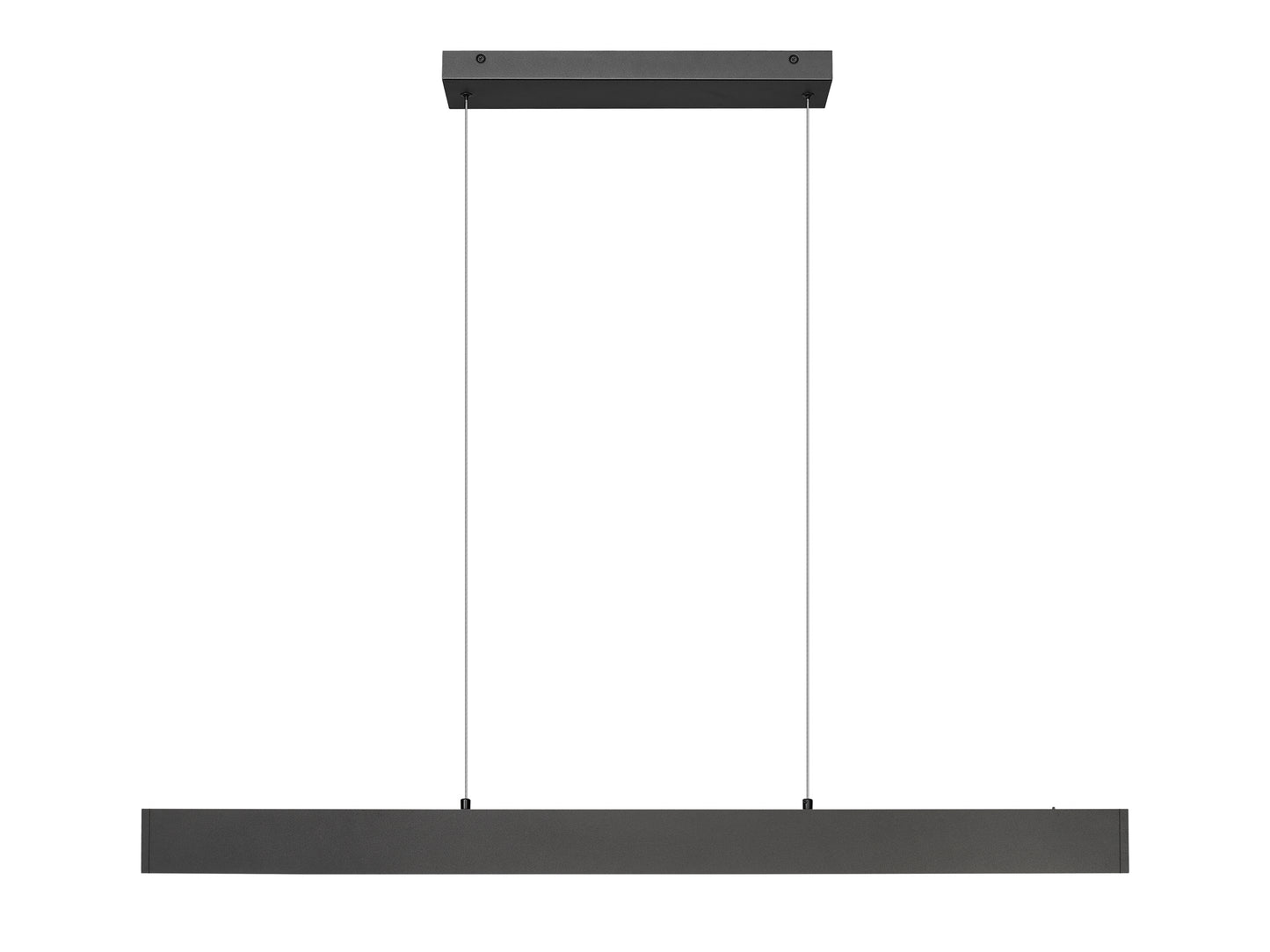 1016-45L-MB-LED - Hudson 1 Light Linear 45" Chandelier - Matte Black