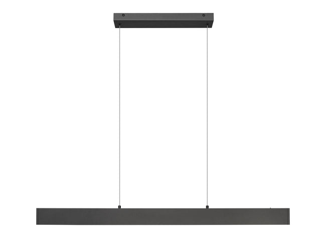 1016-45L-MB-LED - Hudson 1 Light Linear 45" Chandelier - Matte Black