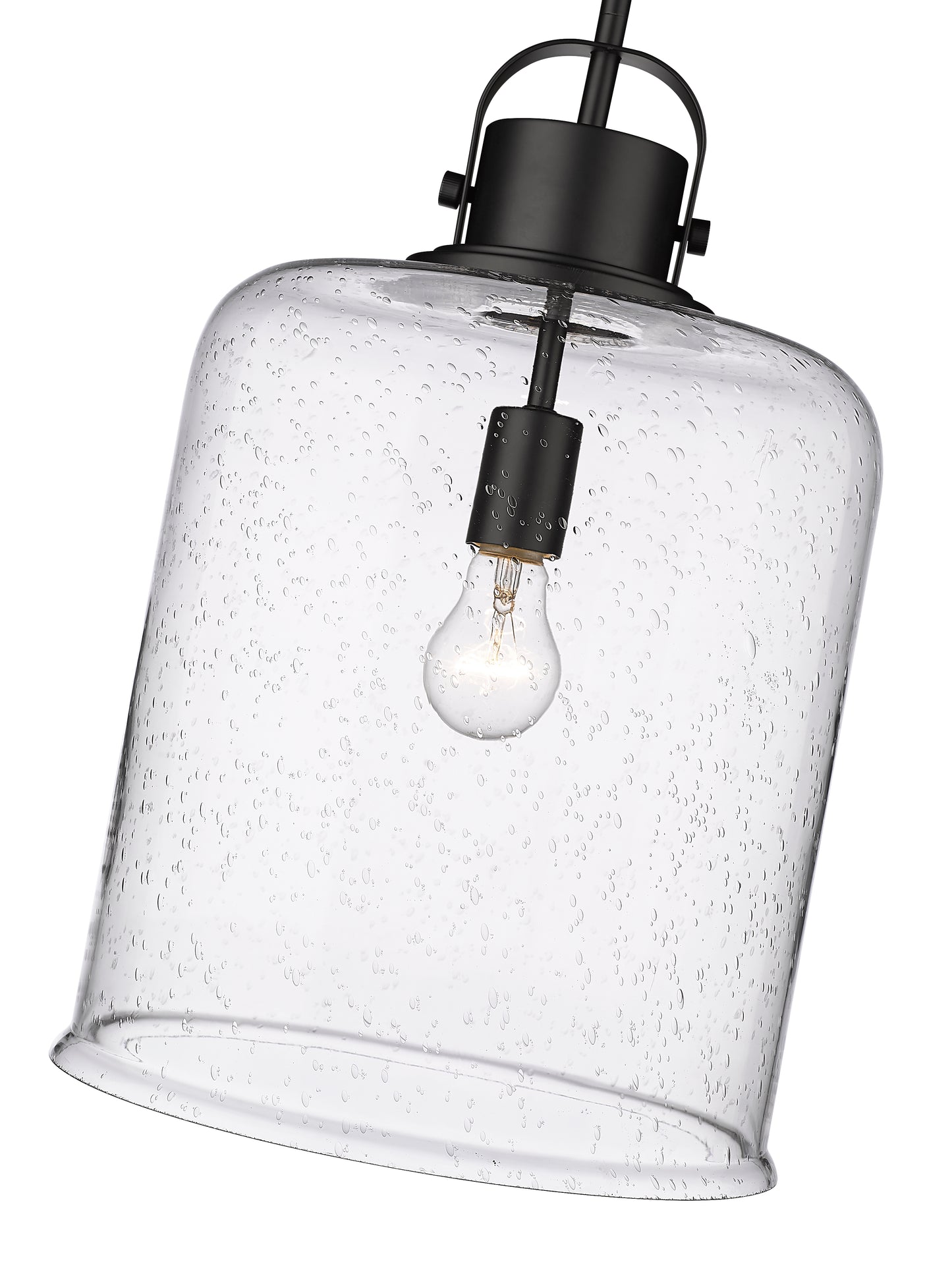 340P12-MB - Kinsley 1 Light 12" Pendant - Matte Black