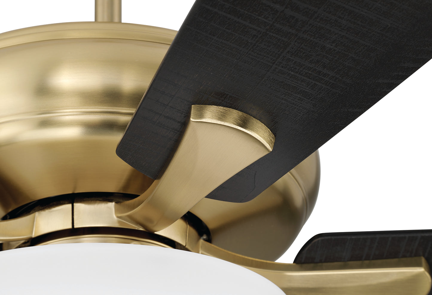 ECF211SB5-BWNFB - EOS 2 Light Frosted White Bowl 52" Ceiling Fan 52" 5 Blade Ceiling Fan with Light Kit - Satin Brass