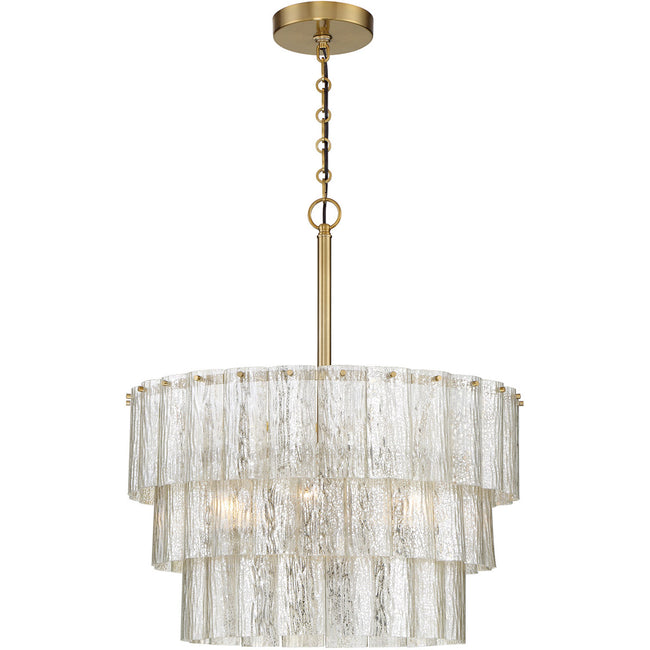 48694-SB - Museo 9 Light 20" Wide Pendant - Satin Brass