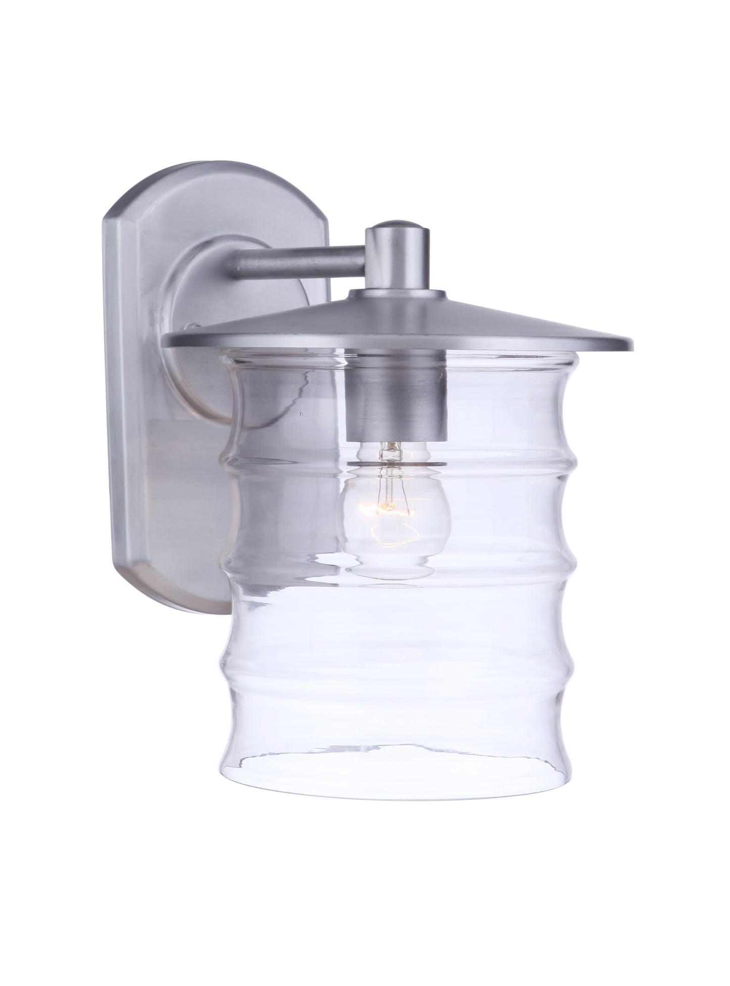 ZA3624-SA - Canon 1 Light 12.13" High Outdoor Wall Lantern - Satin Aluminum