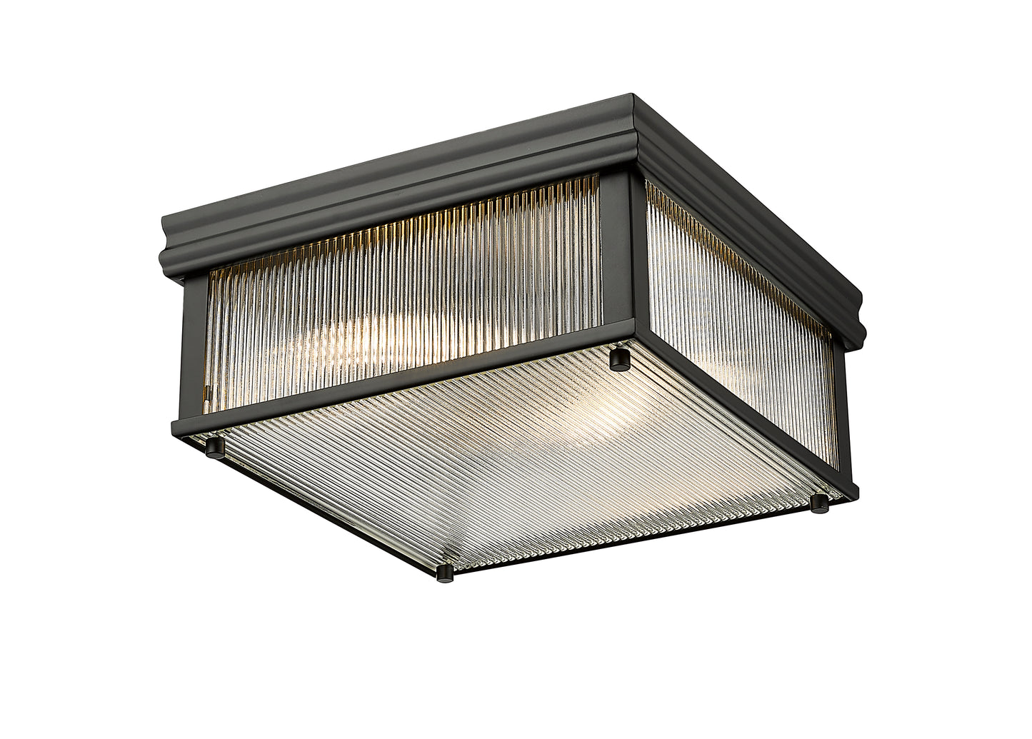 7504FS13-MB - Carnaby 2 Light Flush 13" Mount - Matte Black