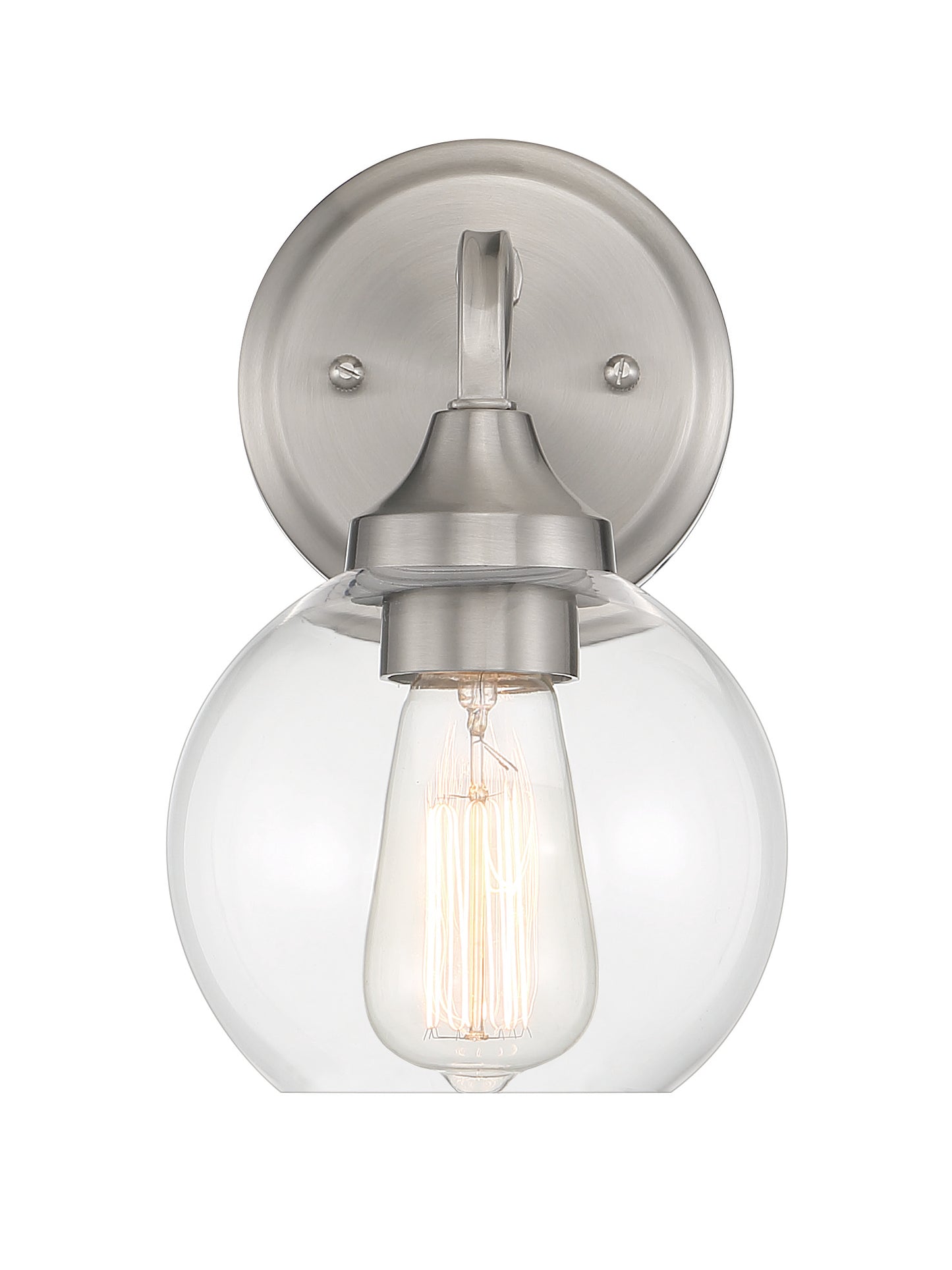 56201-BNK - Glenda 1 Light 9.75" High Wall Sconce - Brushed Nickel