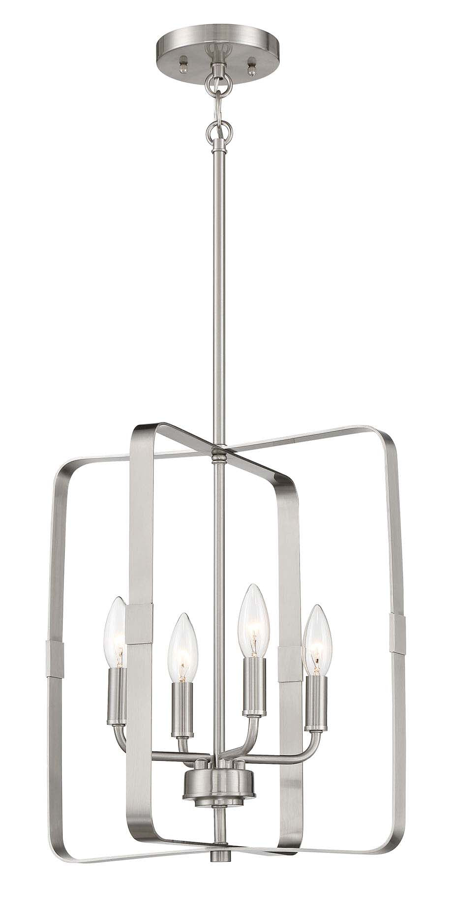 56034-BNK - Stowe 4 Light 15" Wide Foyer Light - Brushed Nickel