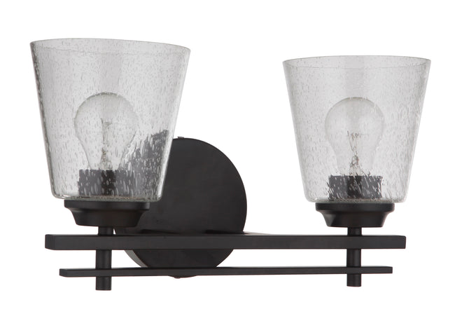 19616FB2 - Drake 2 Light 16" Wide Vanity Light - Flat Black